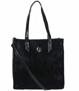 Elegantná čierna kabelka na plece s ramienkom Grosso 29x26x12