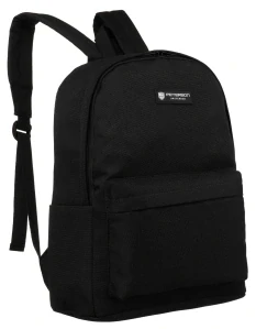Jednoduchý čierny batoh Peterson s kapsou so zipsom 39x30x15