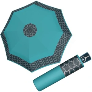 Fiber Magic STYLE - dámsky plne automatický dáždnik Doppler modrý 28cm