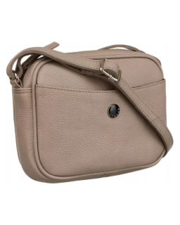 Malá hnedá kožená crossbody messenger kabelka z prírodnej kože Peterson 18x14x5